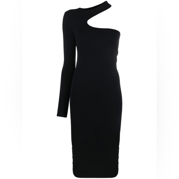 New Helmut Lang One-Shoulder Cutout Bodycon Fitted Dress - Picture 1 of 1